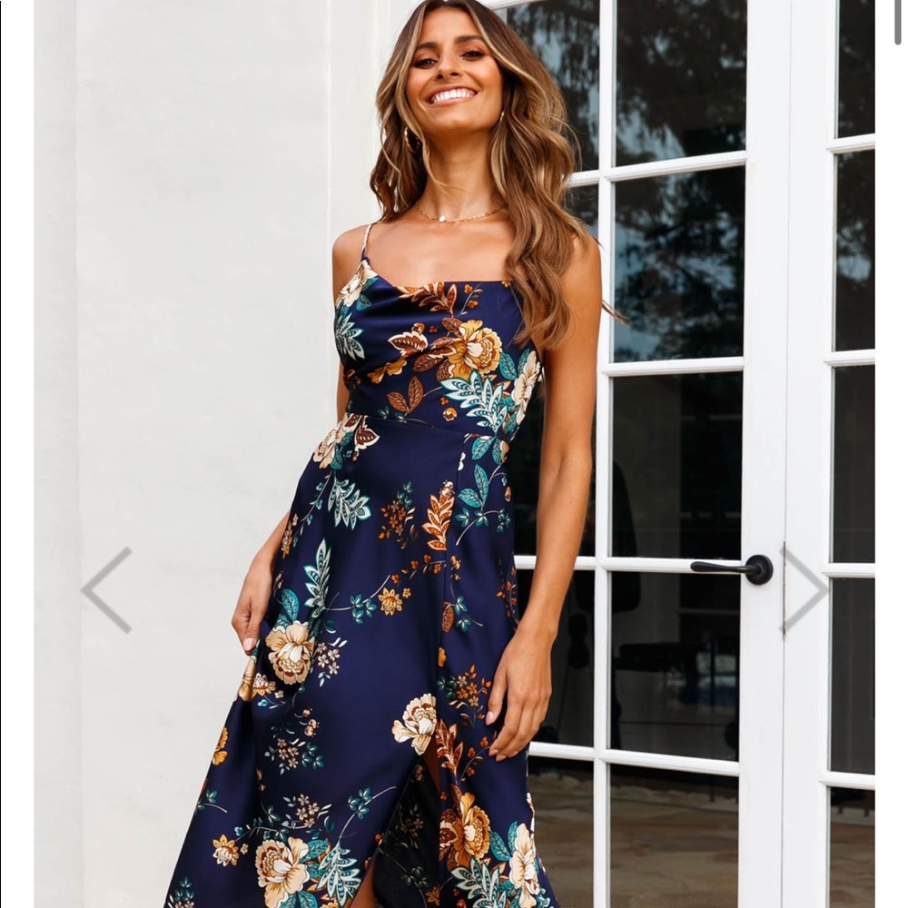 Suki Front Split Midi Dress